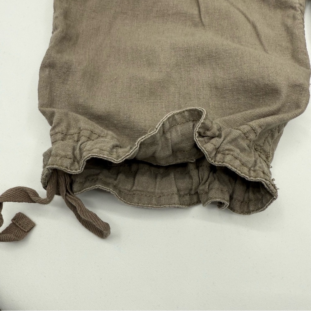 Ruff Hewn Utility Cargo Pants‎ Sz 8 Tan Linen Cotton Blend Capri Length Gorpcore - Picture 5 of 11